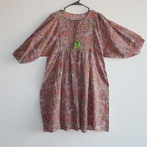 Women’s floral blockprint dress